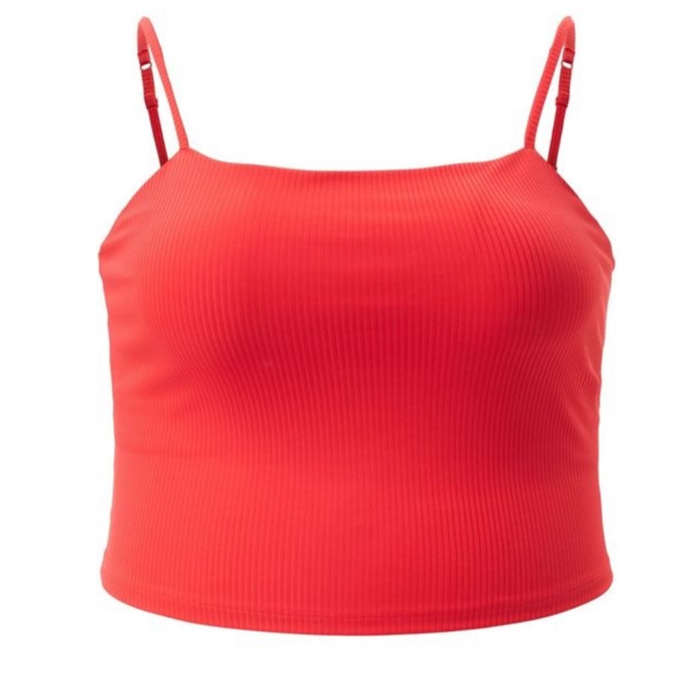 Girlfriend Collective Scarlet Ribbed Devon Cami Size L